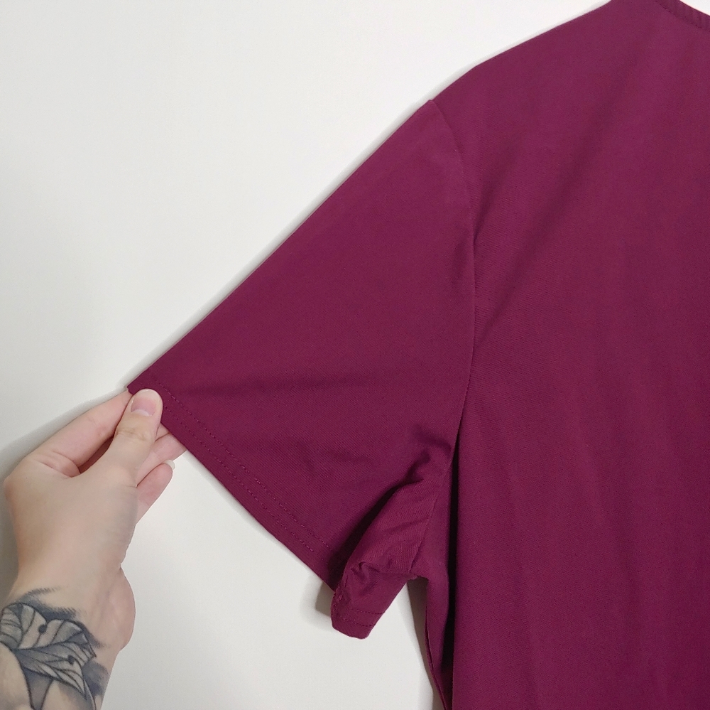 Scrubstar Premium Scrubwear Purple Short Medical Sleeve Scrubs Shirt Size Large - Picture 12 of 16